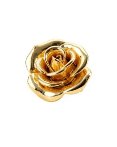 24K Gold Plated Rose With Clear-Cut Crystal