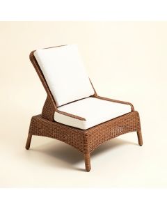Ivy Bronx Foldable Patio Rattan Chaise Lounge Chair W/5 Back Positions White Cushion (synthetic illustration; no displayed measurements)