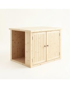 Shore Canyon Empty Furniture-Style Litter Enclosure - Ivory (synthetic illustration; no displayed measurements)