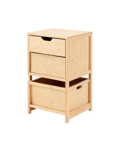 Olive Arc Freestanding Pull-Out Hamper Cabinet - Beige (synthetic illustration; no displayed measurements)