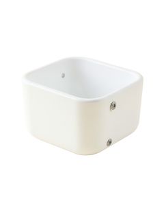 Hazel Bluff Empty Railing Planter With Integral Brackets - White