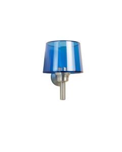 Pine Canyon Wall Sconce Mounted On A Plain Wall - Blue