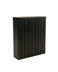 River Crest Narrow Outdoor Storage Bench - Black