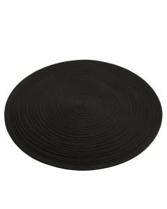 Hazel Branch Round Area Rug - Black (synthetic illustration; no displayed measurements)