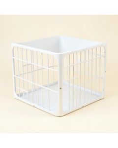 Aspen Dale Empty Furniture-Style Pet Crate - White (synthetic illustration; no displayed measurements)