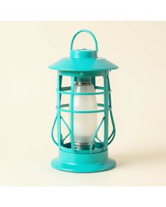 Turquoise Powered Led Outdoor Lantern (synthetic illustration; no displayed measurements)