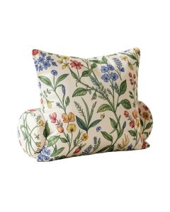 Williamsburg Garden Image Cotton Boudoir/Breakfast Neckroll (synthetic illustration; no displayed measurements)