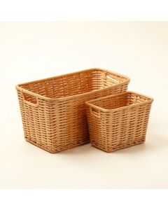 Woven 2 Piece Plastic Basket Set (synthetic illustration; no displayed measurements)