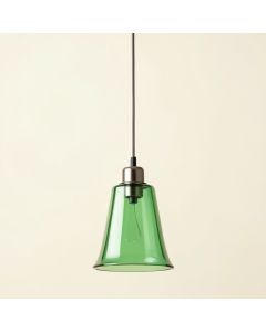 Flint Canyon Pendant Light Suspended From One Plain Cable - Green (synthetic illustration; no displayed measurements)