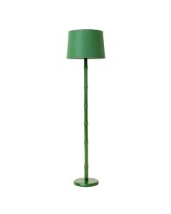 Lake Bluff Floor Lamp With A Plain Fabric Shade - Green (synthetic illustration; no displayed measurements)