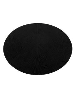 Maple Arc Round Area Rug - Black