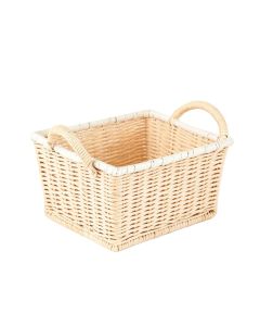 Hazel Branch Empty Storage Basket - White