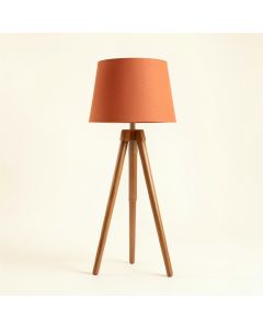Dune Bridge Floor Lamp With A Plain Fabric Shade - Terracotta (synthetic illustration; no displayed measurements)