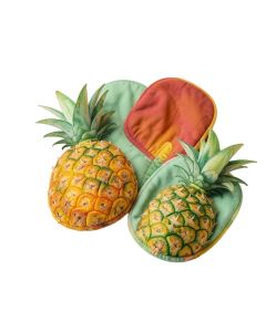 Safdie & Co. Inc. Pineapples 4-Piece Potholder And Oven Mitt Set