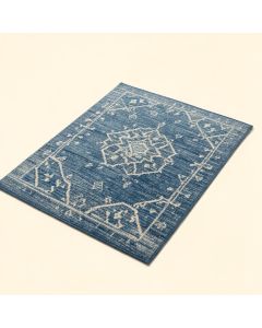 Runner Geometric Blue Area Rug (synthetic illustration; no displayed measurements)