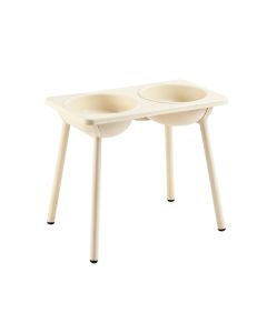 Heath Dale Pet Feeding Stand With Two Plain Empty Bowls - Ivory (synthetic illustration; no displayed measurements)