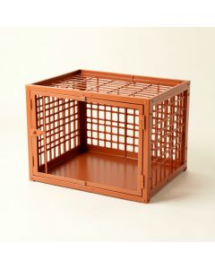 Elm Bridge Empty Furniture-Style Pet Crate - Terracotta (synthetic illustration; no displayed measurements)