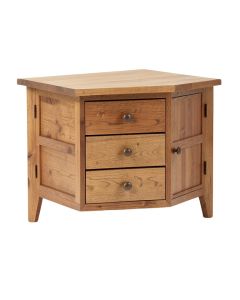 Westhoff Solid Wood 3 Drawer End Table (synthetic illustration; no displayed measurements)