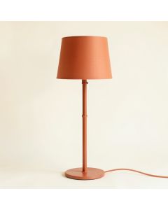 Dune Canyon Floor Lamp With A Plain Fabric Shade - Terracotta (synthetic illustration; no displayed measurements)