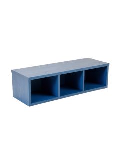 Slate Bend Shoe Storage Bench - Blue