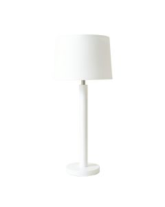 Moss Bluff Floor Lamp With A Plain Fabric Shade - White (synthetic illustration; no displayed measurements)