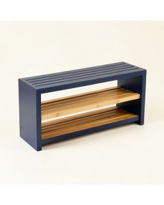 Maple Edge Shoe Storage Bench - Navy (synthetic illustration; no displayed measurements)