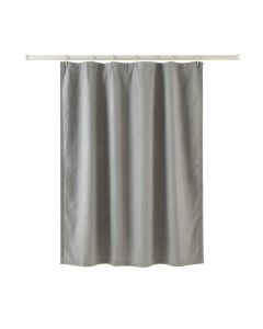 Glen Brook Shower Curtain Hanging Flat From A Plain Rod - Gray (synthetic illustration; no displayed measurements)