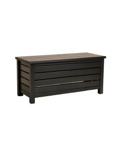 Birch Bluff Narrow Outdoor Storage Bench - Black