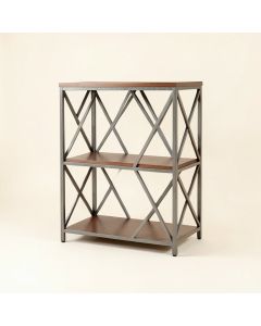 Forshee 75 '' H X 49 '' W Metal Geometric Bookcase (synthetic illustration; no displayed measurements)