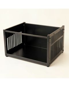 Sage Bend Empty Furniture-Style Pet Crate - Black (synthetic illustration; no displayed measurements)
