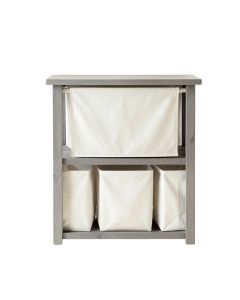 River Canyon Laundry Sorting Station With Plain Removable Bags - Gray