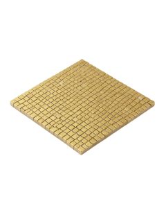 Midtown Sense Railroad Random Sized Glass Mosaic Tile In Gold