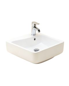 Vitreous China Rectangular Undermount Bathroom Sink With Overflow