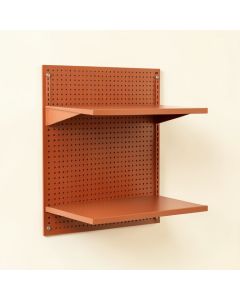 Birch Edge Empty Wall-Mounted Tool Organizer Panel - Terracotta (synthetic illustration; no displayed measurements)