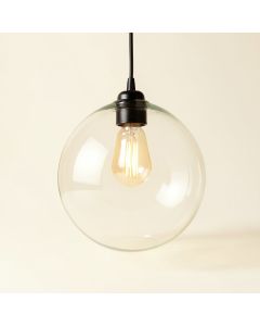 Carlucci 6 '' H X 12 '' W Glass Sphere Pendant Shade In Clear Seedy (synthetic illustration; no displayed measurements)