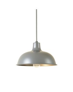 Stone Bridge Pendant Light Suspended From One Plain Cable - Gray
