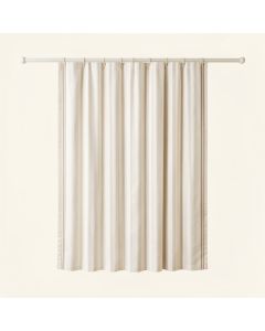 Sage Canyon Shower Curtain Hanging Flat From A Plain Rod - Cream (synthetic illustration; no displayed measurements)