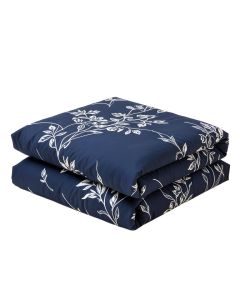 Blue Leaves Navy Duvet Cover Set