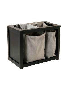 Cliff Crossing Laundry Sorting Station With Plain Removable Bags - Black