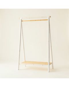 Hazel Arc Empty Garment Rack - White (synthetic illustration; no displayed measurements)