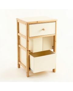 Dawn Bluff Freestanding Pull-Out Hamper Cabinet - Cream (synthetic illustration; no displayed measurements)