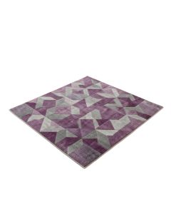 Subra Geometric Purple/Gray Area Rug
