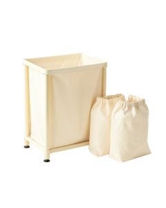 Dune Canyon Laundry Sorting Station With Plain Removable Bags - Cream (synthetic illustration; no displayed measurements)
