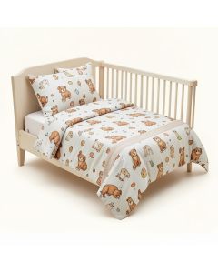 Rathbone Fox Baby Nursery 5 Piece Crib Bedding Set (synthetic illustration; no displayed measurements)