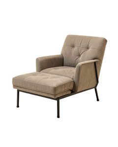 Bowles 24.5 '' Wide Tufted Polyester Lounge Chair And Ottoman