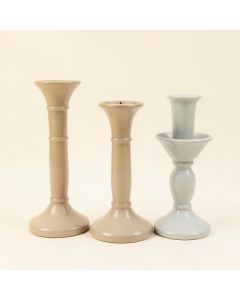 3 Piece Porcelain Candlestick Set (synthetic illustration; no displayed measurements)