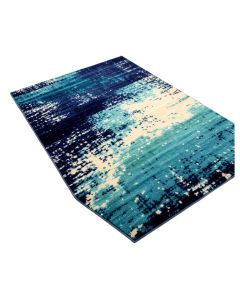 Sandisfield Abstract Navy Blue/Turquoise Blue/Ivory Ombre Area Rug (synthetic illustration; no displayed measurements)