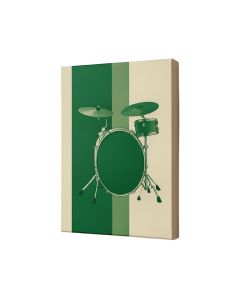 Green Drums Graphic Art On Wrapped Canvas