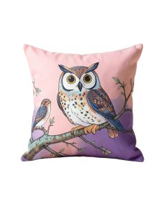 Owl Bird Tree Throw Pillow (synthetic illustration; no displayed measurements)