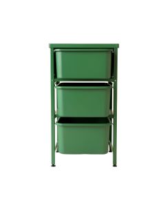 Fern Dale Freestanding Pull-Out Hamper Cabinet - Green